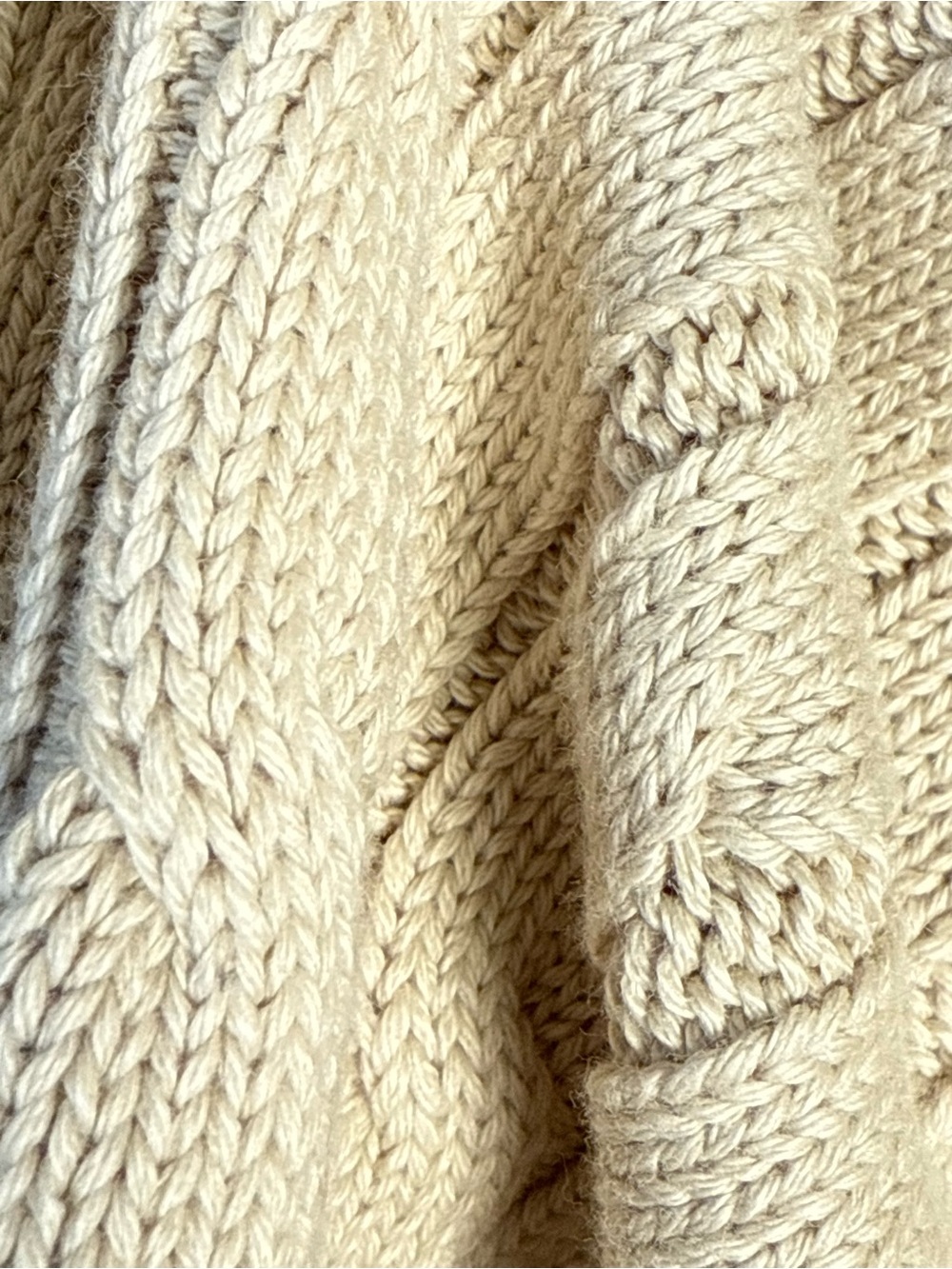 Polo by Ralph Lauren Greenish Beige Cable-Knit Crewneck Sweater Size M - Picture 7 of 7